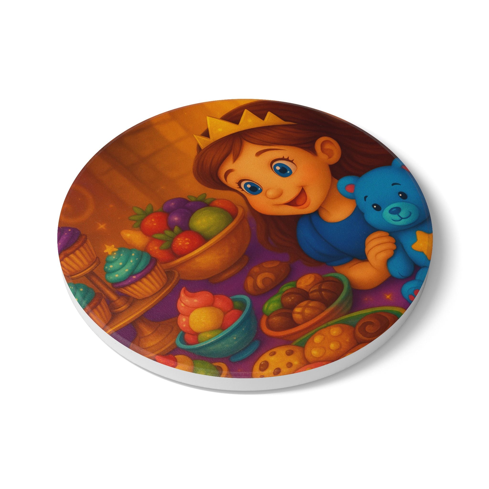 Storybook Ceramic  Art Coaster, single illustrated Coaster