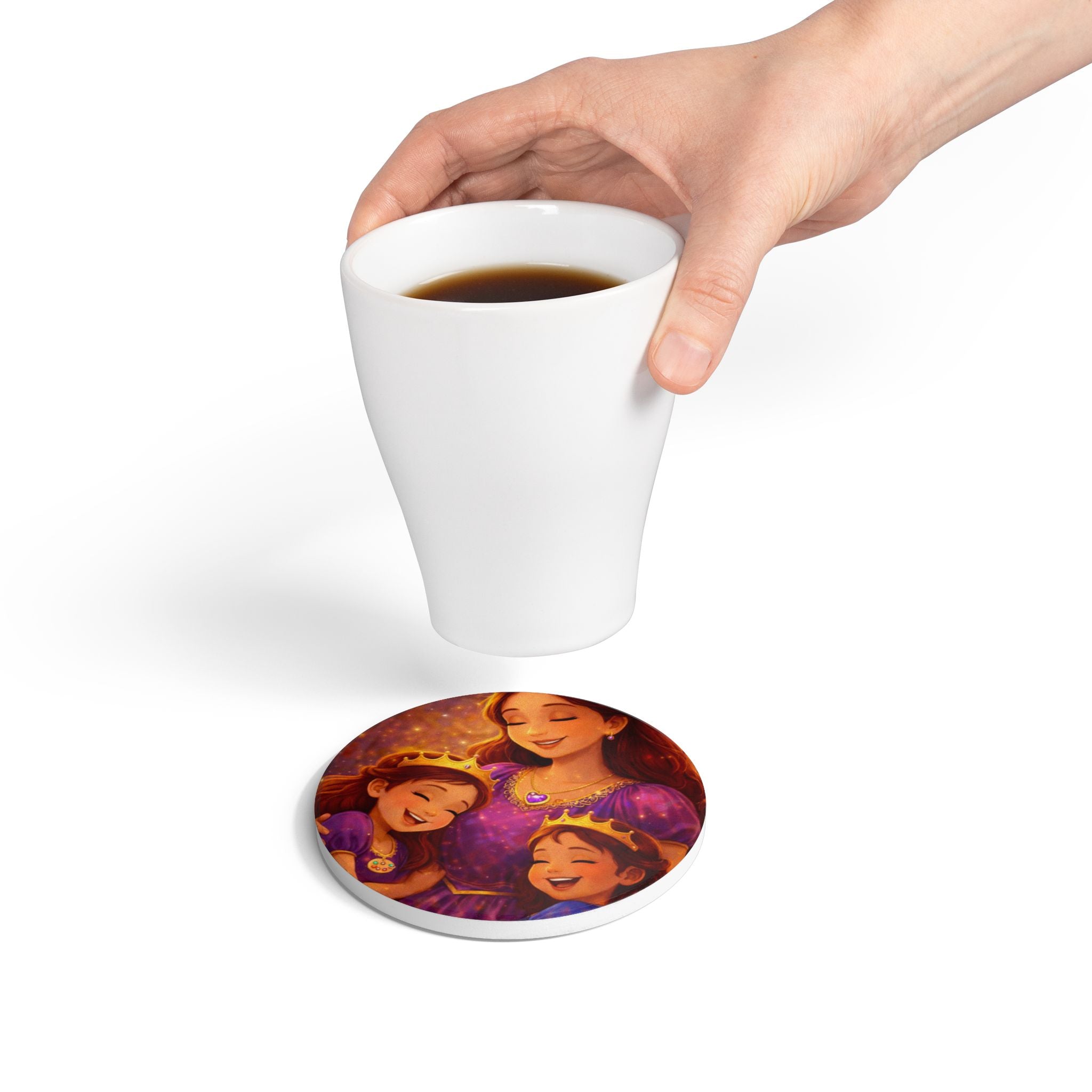 Storybook Ceramic  Art Coaster, single illustrated Coaster