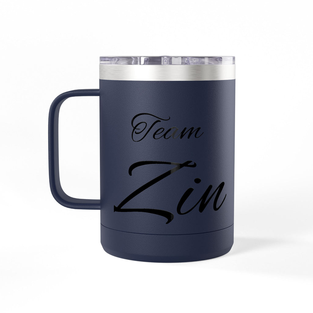 Team Zin 15oz Travel Mug – Insulated Coffee Tumbler