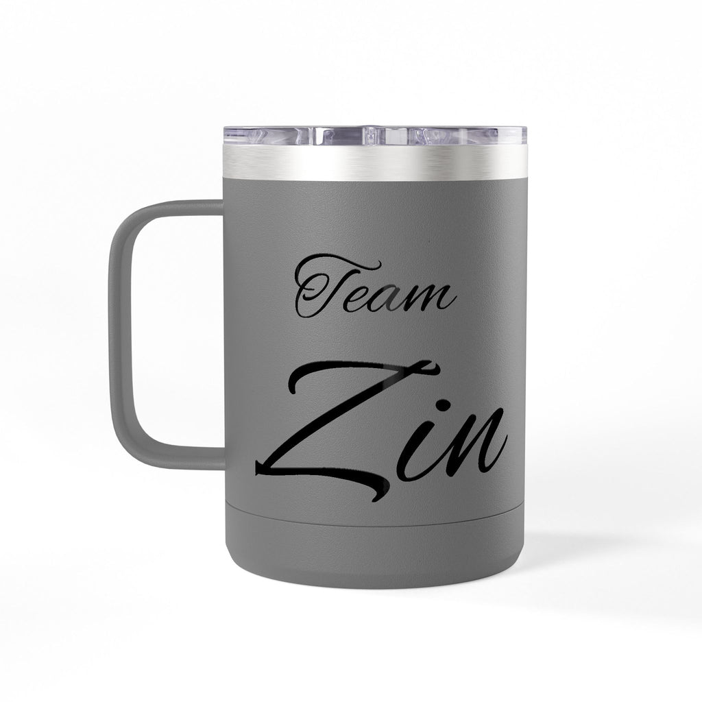 Team Zin 15oz Travel Mug – Insulated Coffee Tumbler