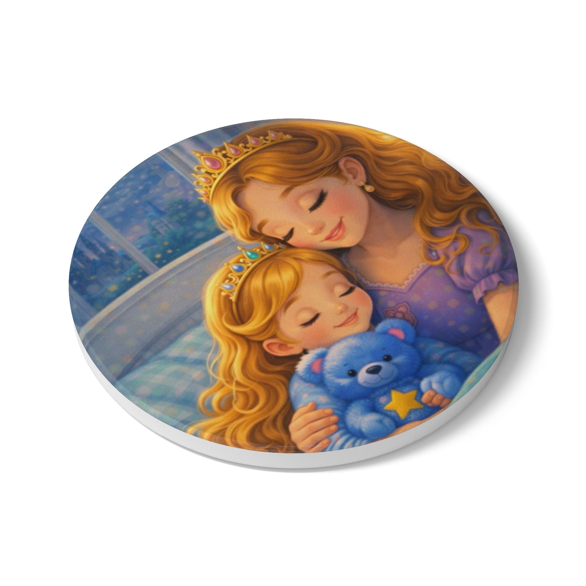 Storybook Ceramic  Art Coaster, single illustrated Coaster