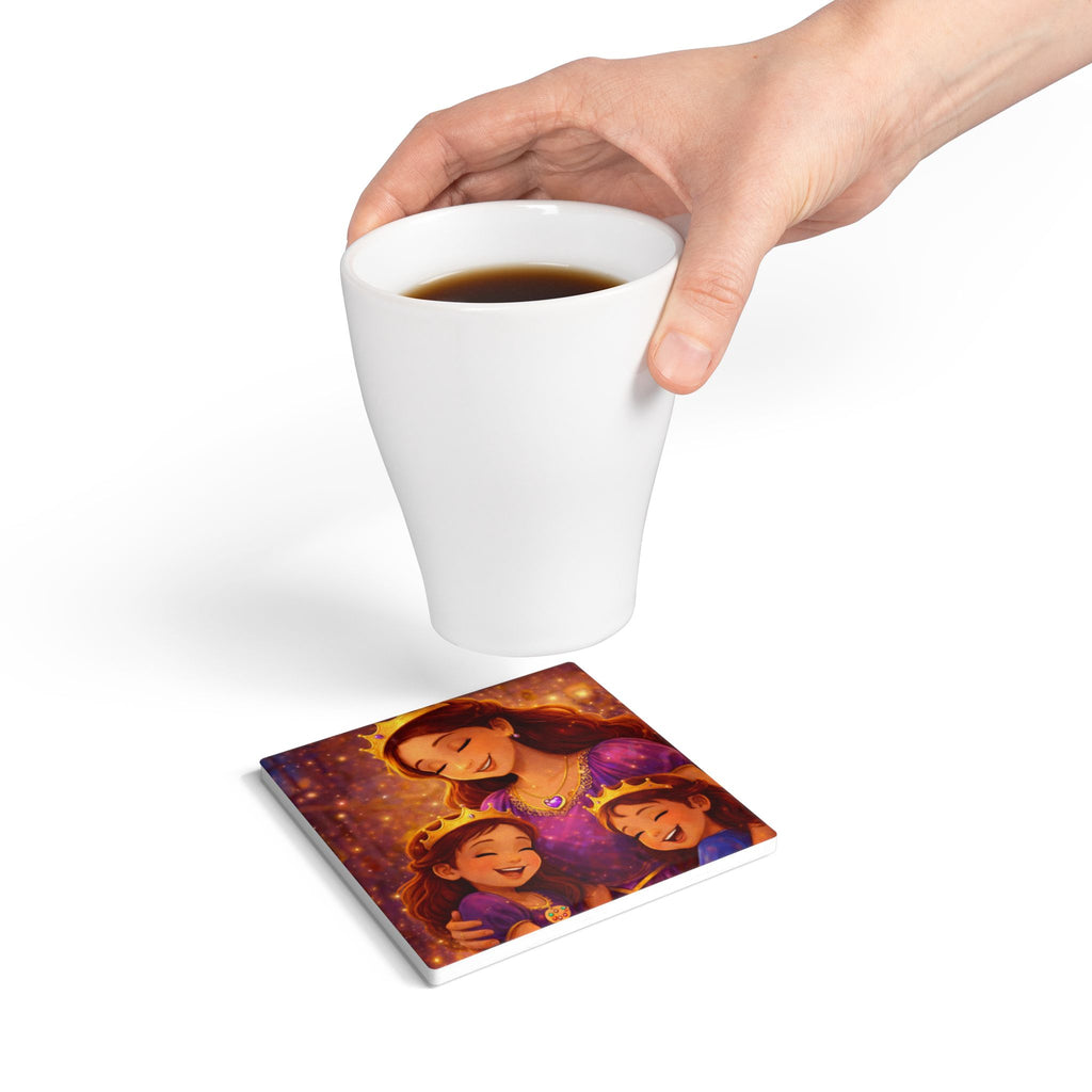 Storybook Ceramic  Art Coaster, single illustrated Coaster