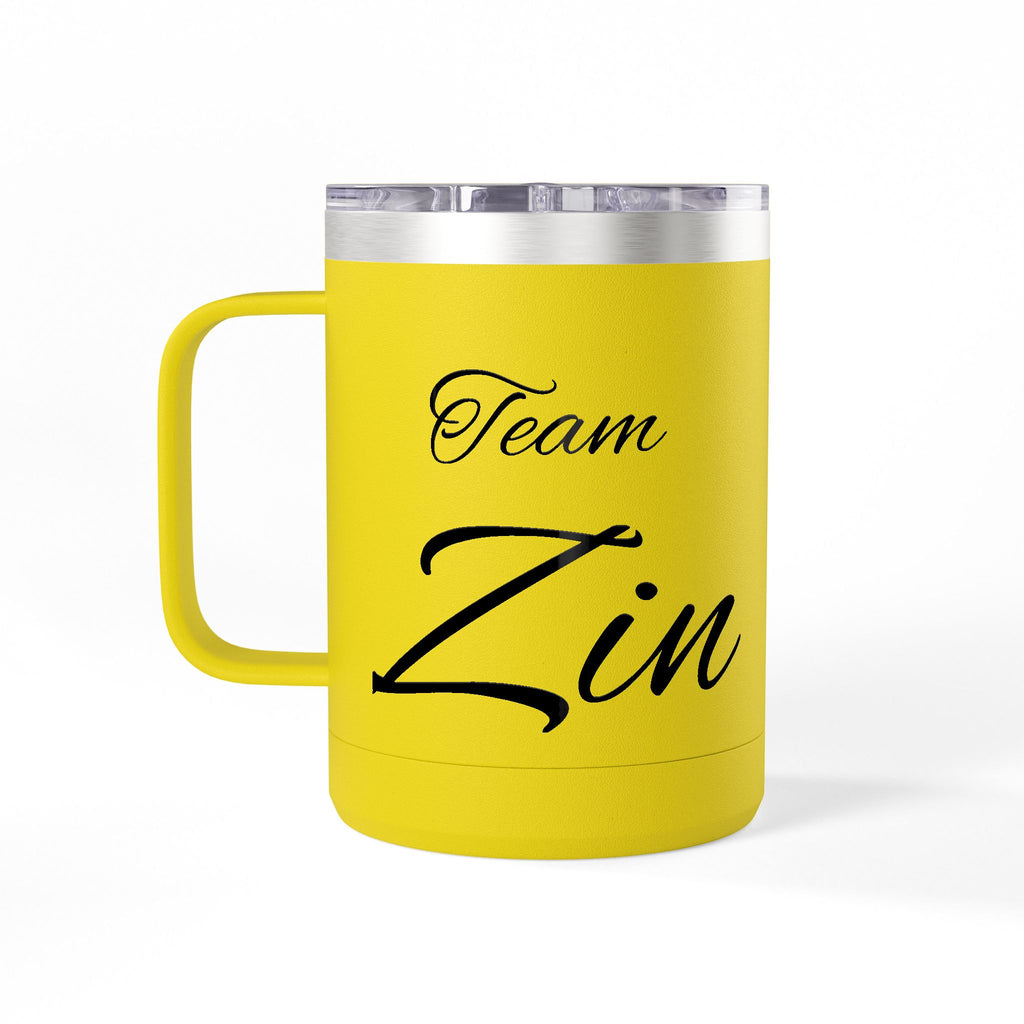 Team Zin 15oz Travel Mug – Insulated Coffee Tumbler