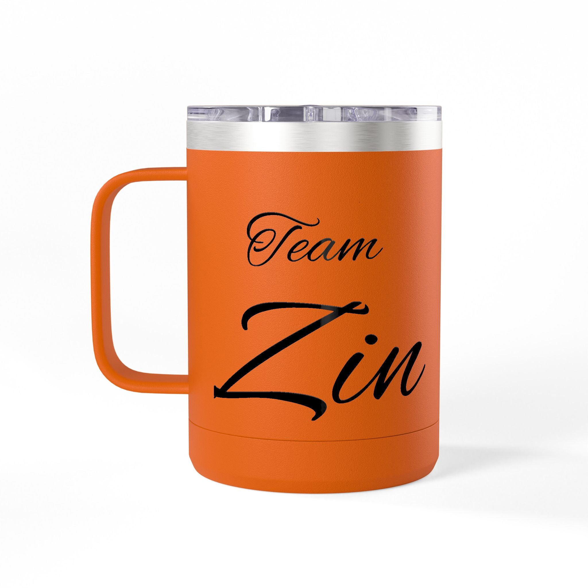 Team Zin 15oz Travel Mug – Insulated Coffee Tumbler