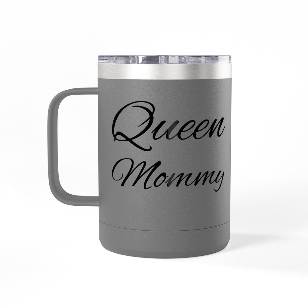 Storybook Queen Mommy 15oz Travel Mug - Insulated Coffee Tumbler for Moms