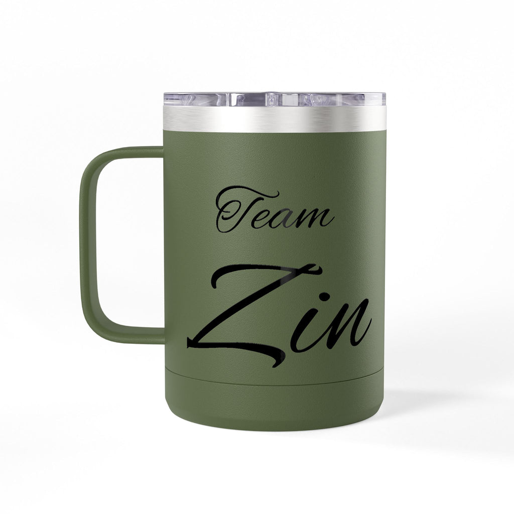Team Zin 15oz Travel Mug – Insulated Coffee Tumbler