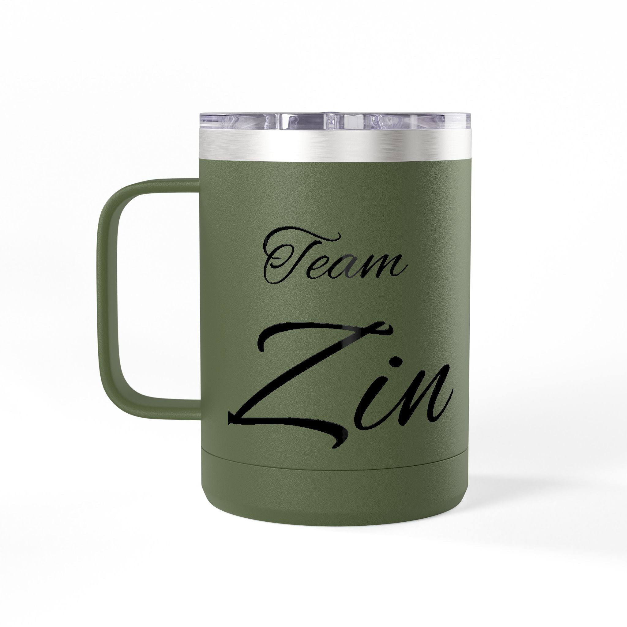 Team Zin 15oz Travel Mug – Insulated Coffee Tumbler