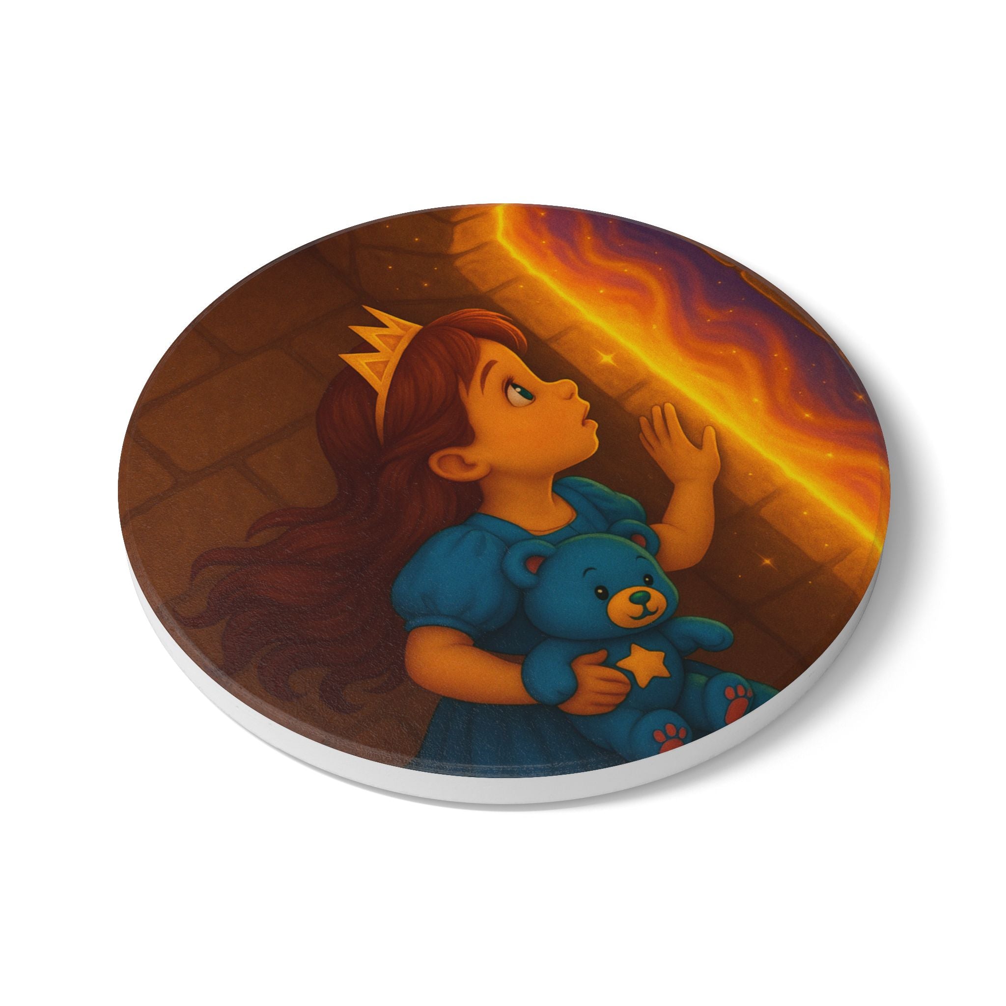 Storybook Ceramic  Art Coaster, single illustrated Coaster