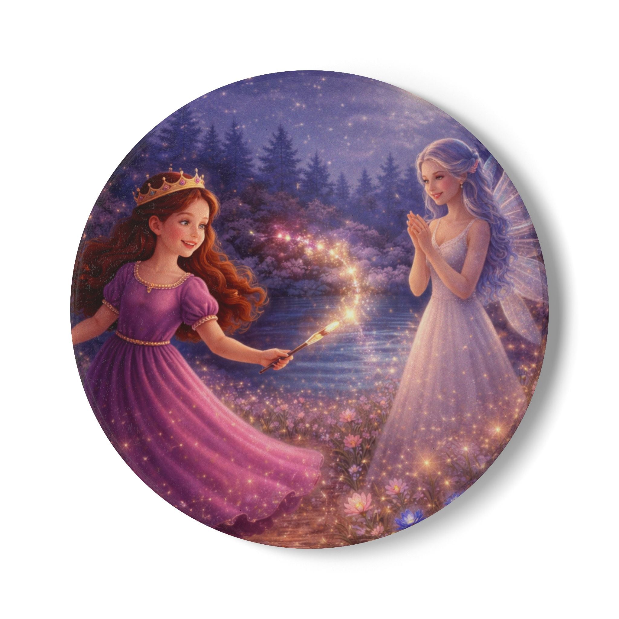 Storybook Ceramic  Art Coaster, single illustrated Coaster