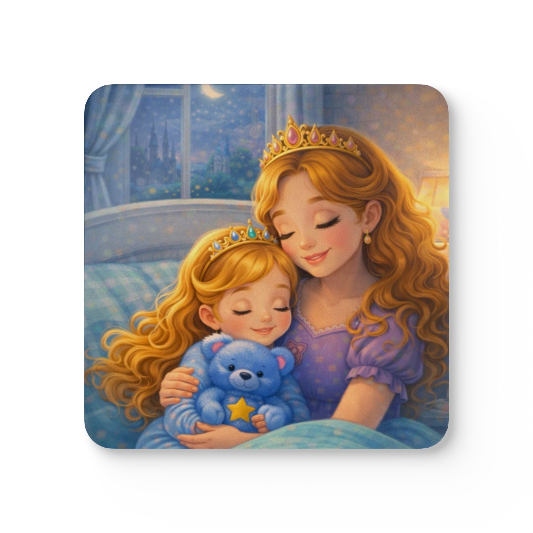 Storybook Corkwood Coaster Set of 4 Coordinated Illustrations