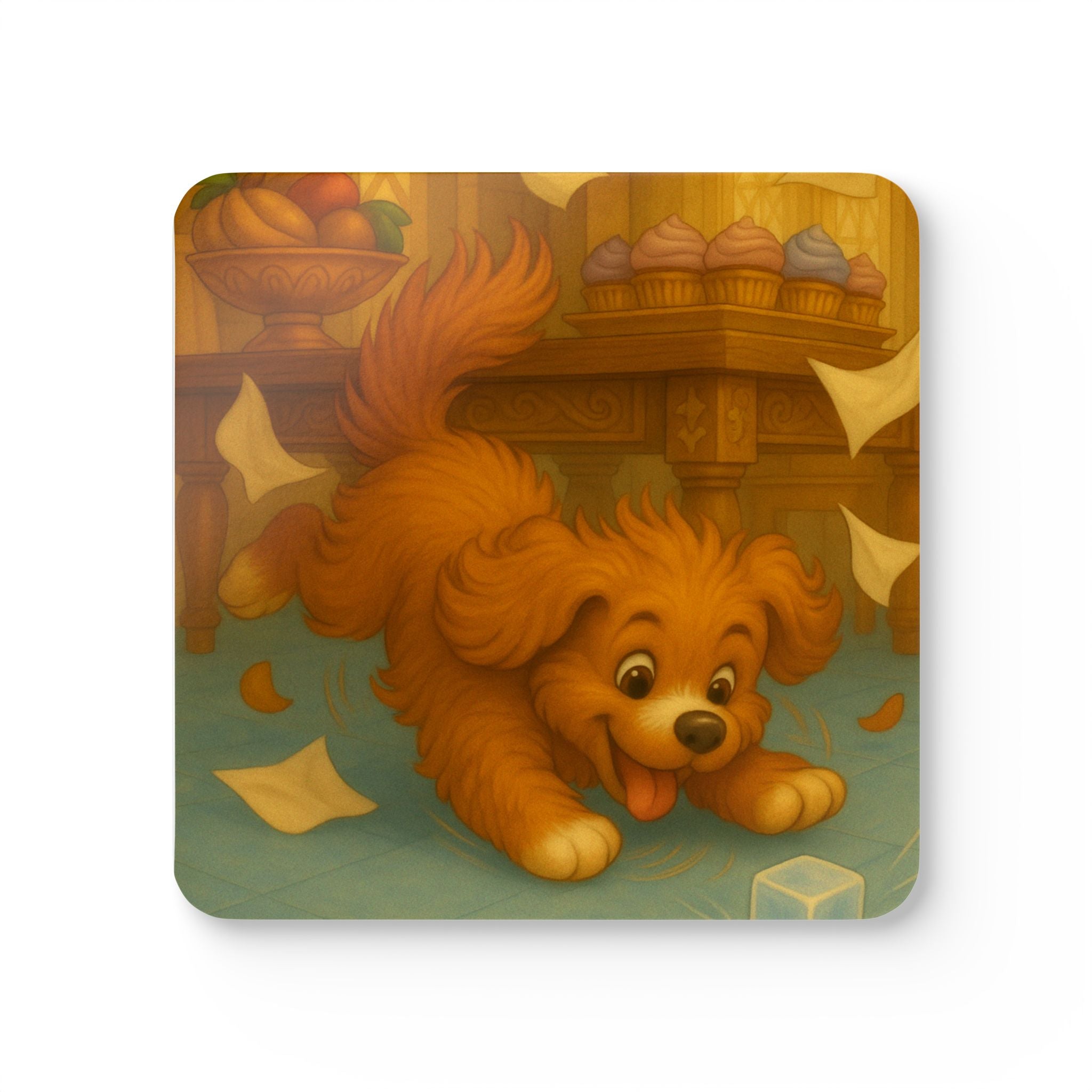 Storybook Corkwood Coaster Set of 4 Coordinated Illustrations