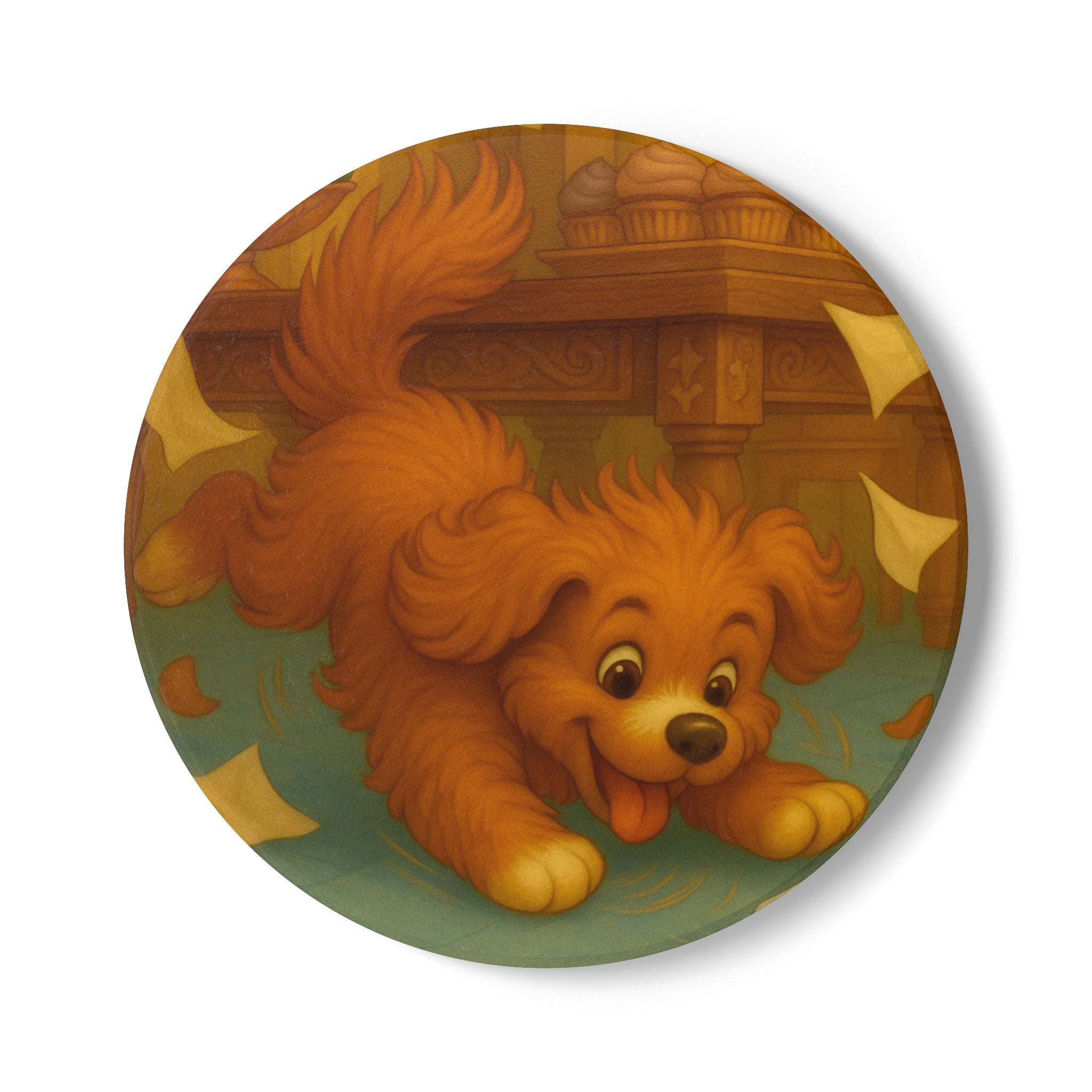 Storybook Ceramic  Art Coaster, single illustrated Coaster