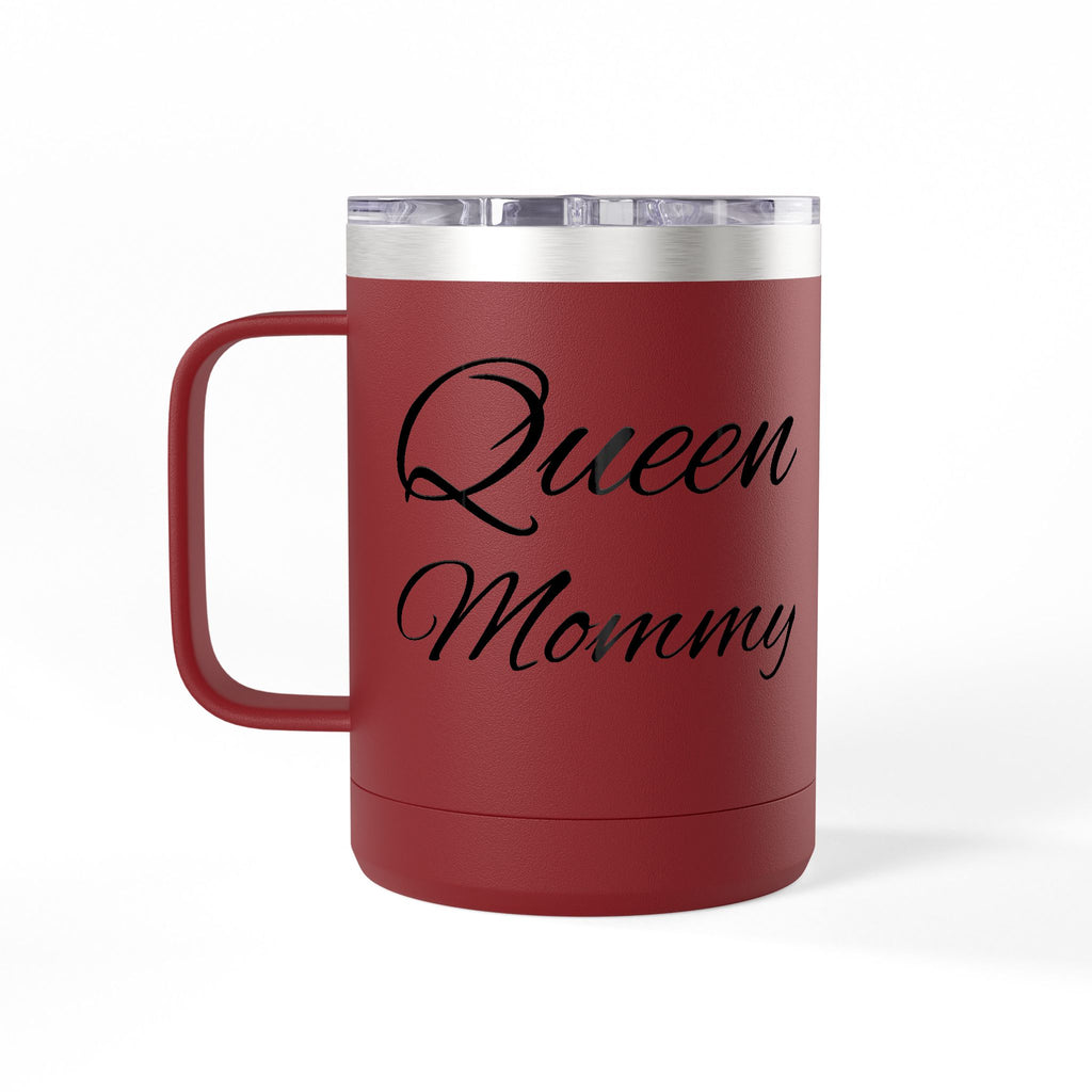 Storybook Queen Mommy 15oz Travel Mug - Insulated Coffee Tumbler for Moms