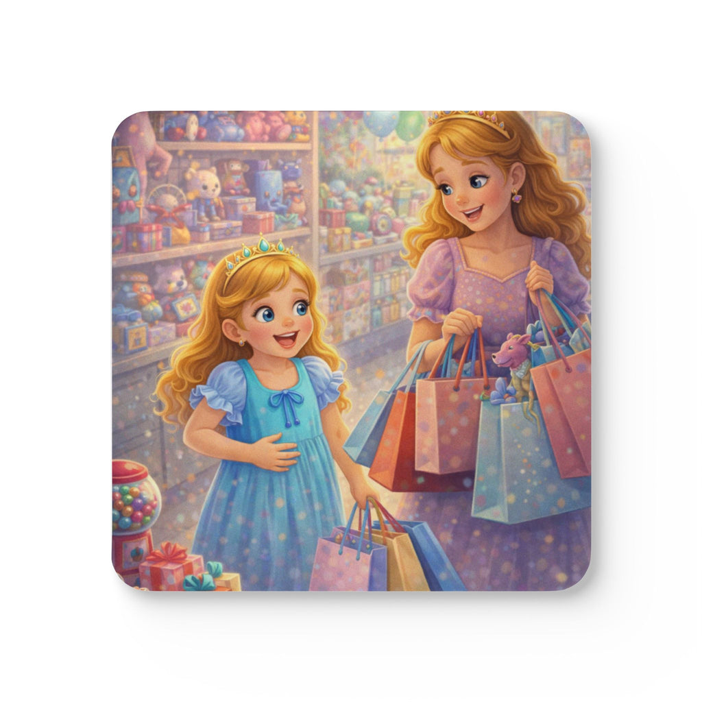 Storybook Corkwood Coaster Set of 4 Coordinated Illustrations