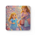 Storybook Corkwood Coaster Set of 4 Coordinated Illustrations