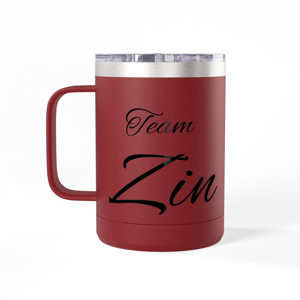 Team Zin 15oz Travel Mug – Insulated Coffee Tumbler