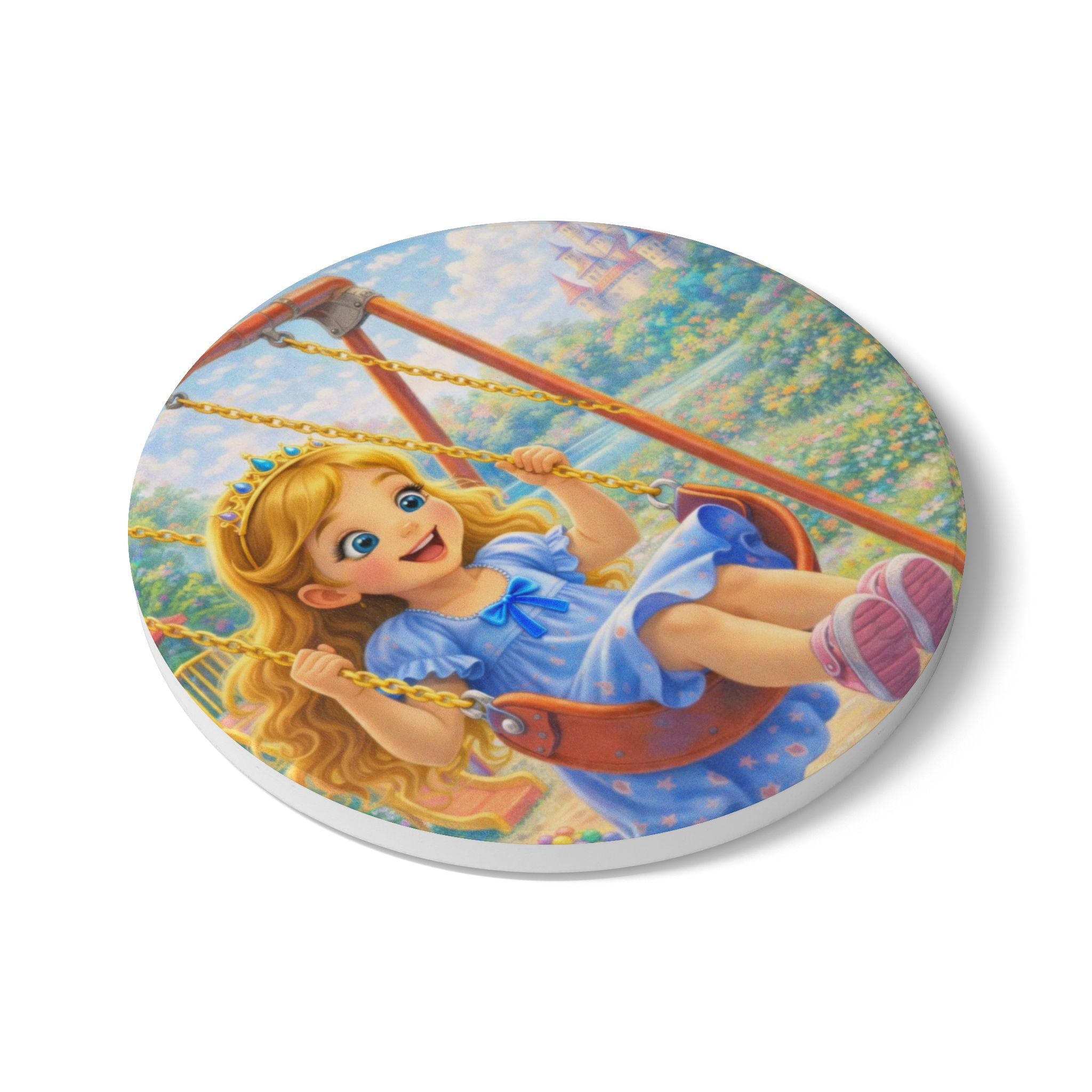 Storybook Ceramic  Art Coaster, single illustrated Coaster
