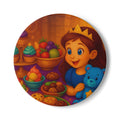 Storybook Ceramic  Art Coaster, single illustrated Coaster