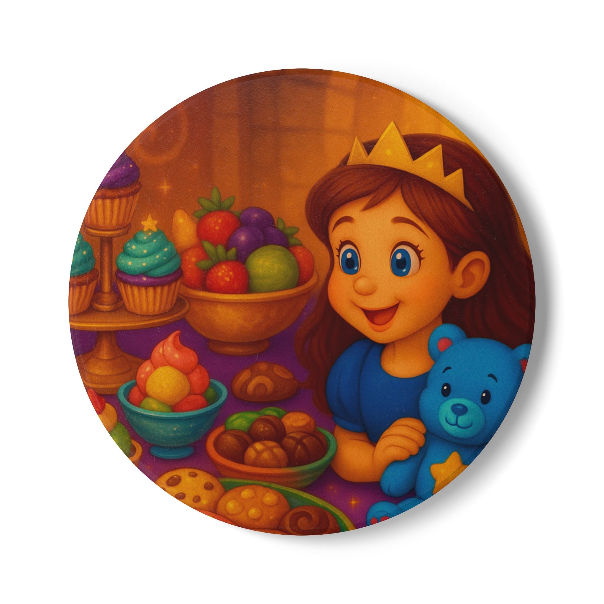 Storybook Ceramic  Art Coaster, single illustrated Coaster