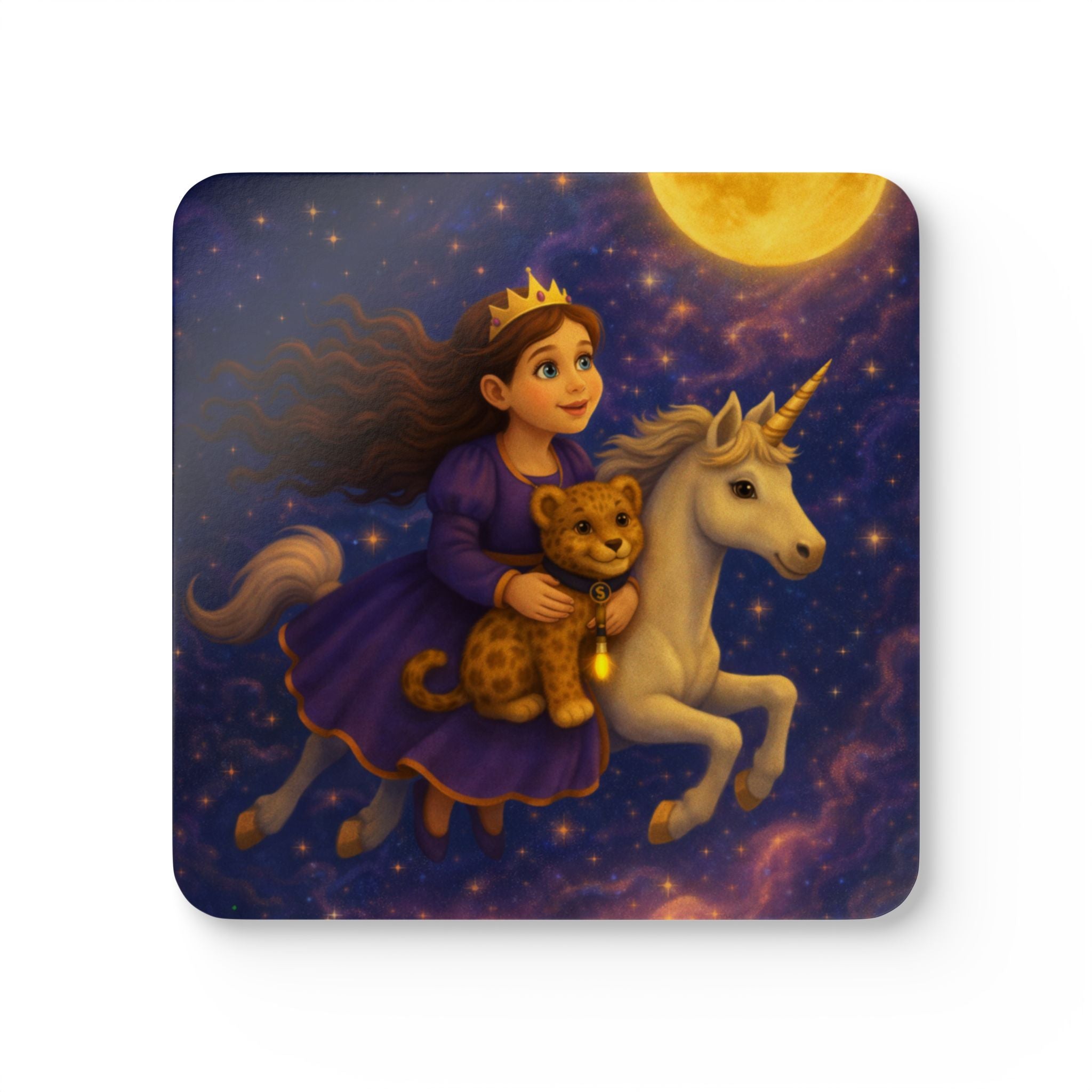 Storybook Corkwood Coaster Set of 4 Coordinated Illustrations