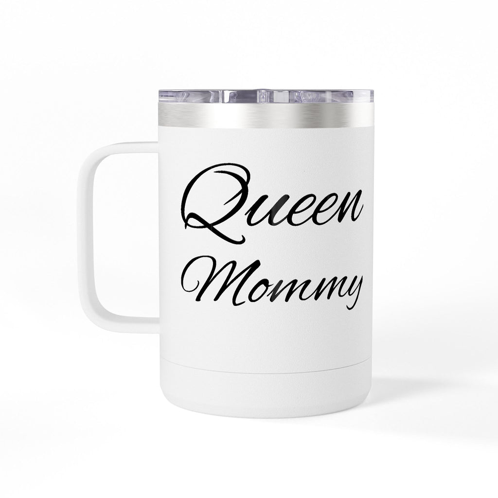 Storybook Queen Mommy 15oz Travel Mug - Insulated Coffee Tumbler for Moms
