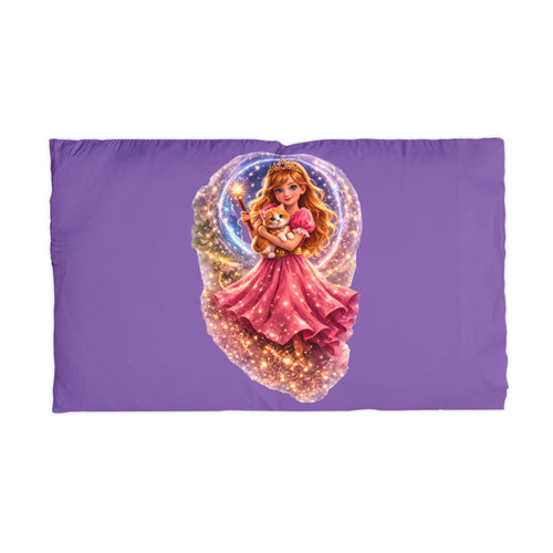 Princess Teddy Microfiber Pillowcase — Sparkling Fairy Tale Sleep Pillowcase for Kids