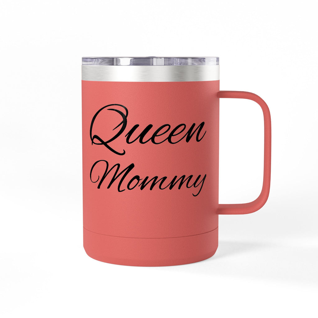 Storybook Queen Mommy 15oz Travel Mug - Insulated Coffee Tumbler for Moms