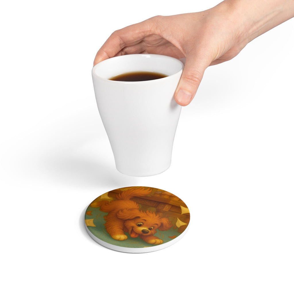 Storybook Ceramic  Art Coaster, single illustrated Coaster