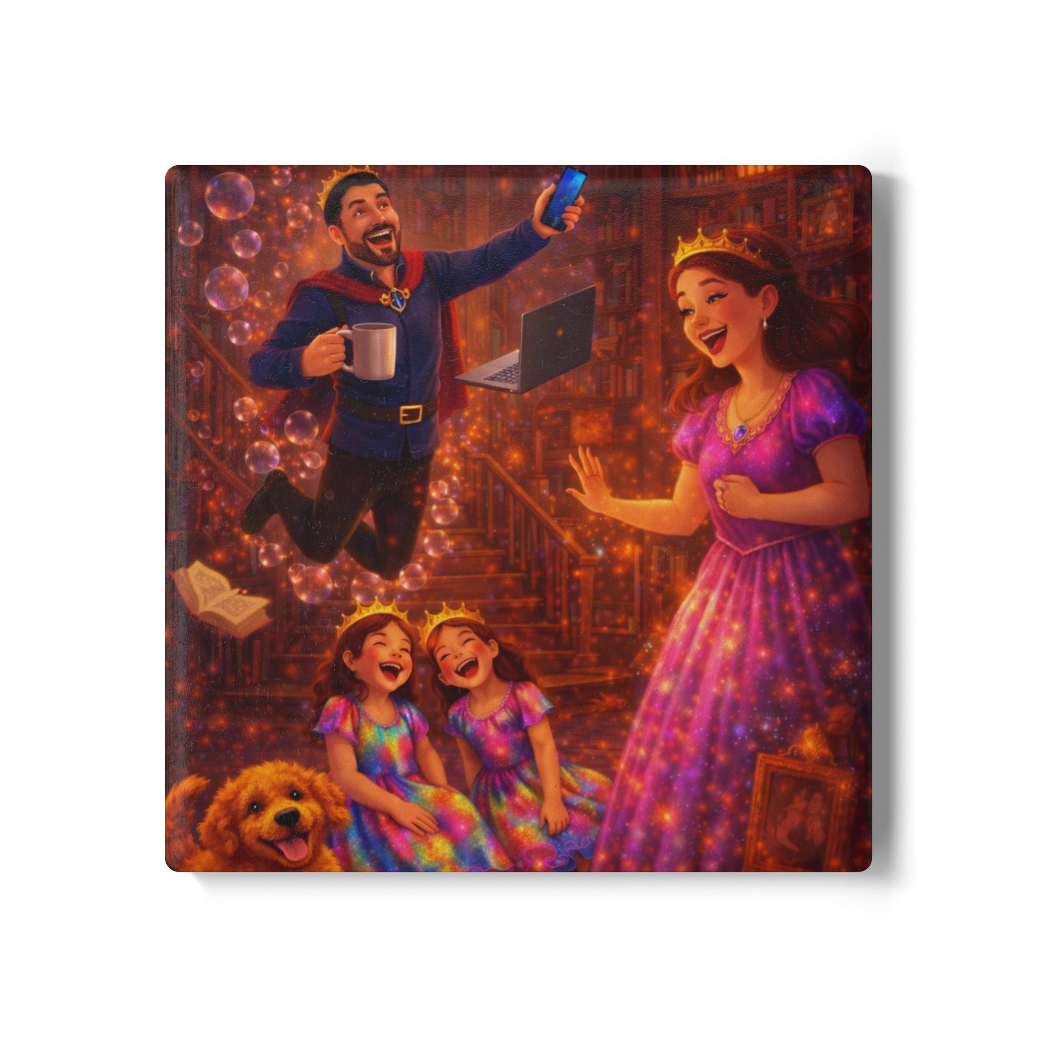 Storybook Ceramic  Art Coaster, single illustrated Coaster