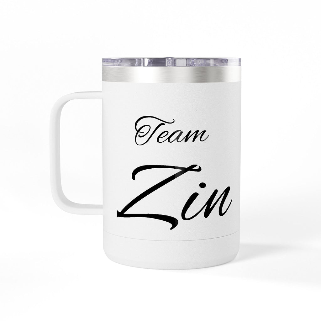 Team Zin 15oz Travel Mug – Insulated Coffee Tumbler