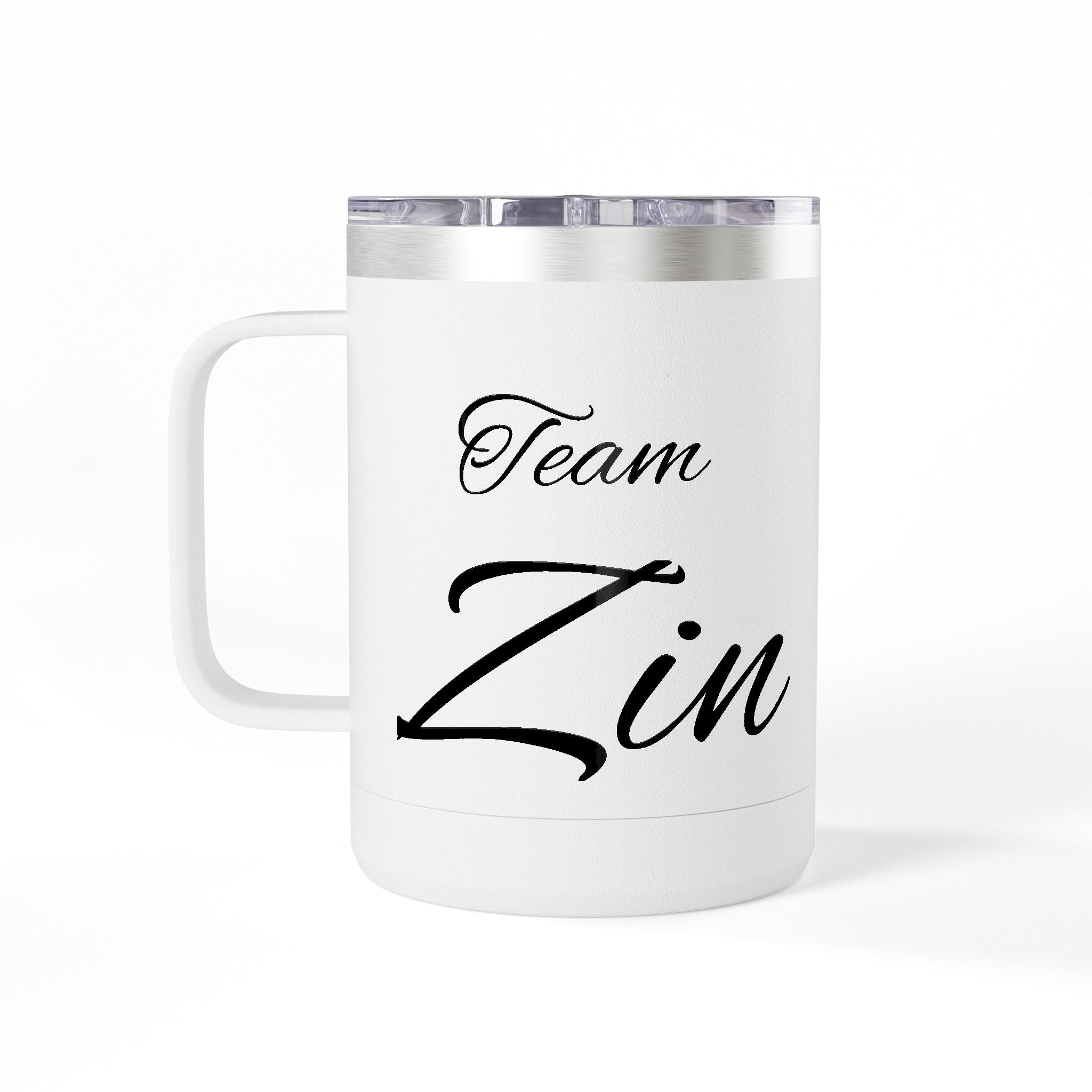 Team Zin 15oz Travel Mug – Insulated Coffee Tumbler