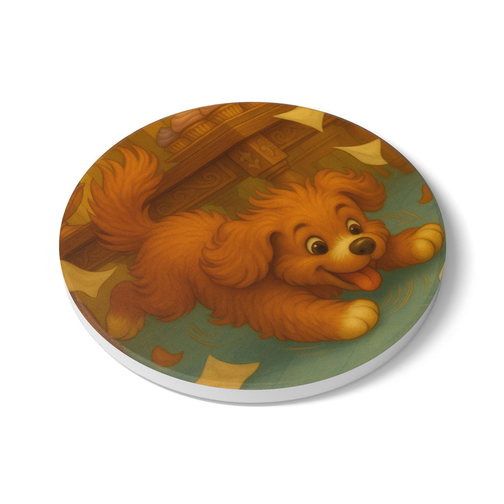 Storybook Ceramic  Art Coaster, single illustrated Coaster
