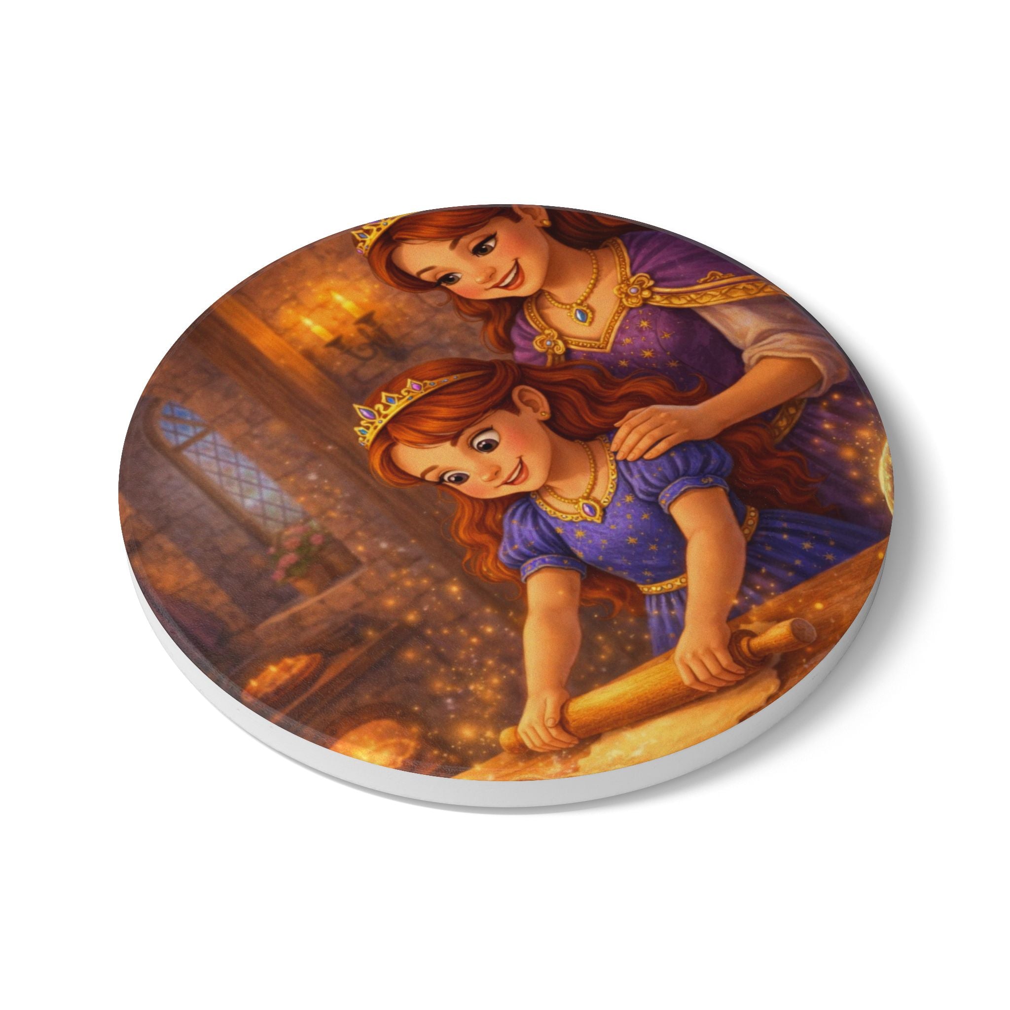Storybook Ceramic  Art Coaster, single illustrated Coaster