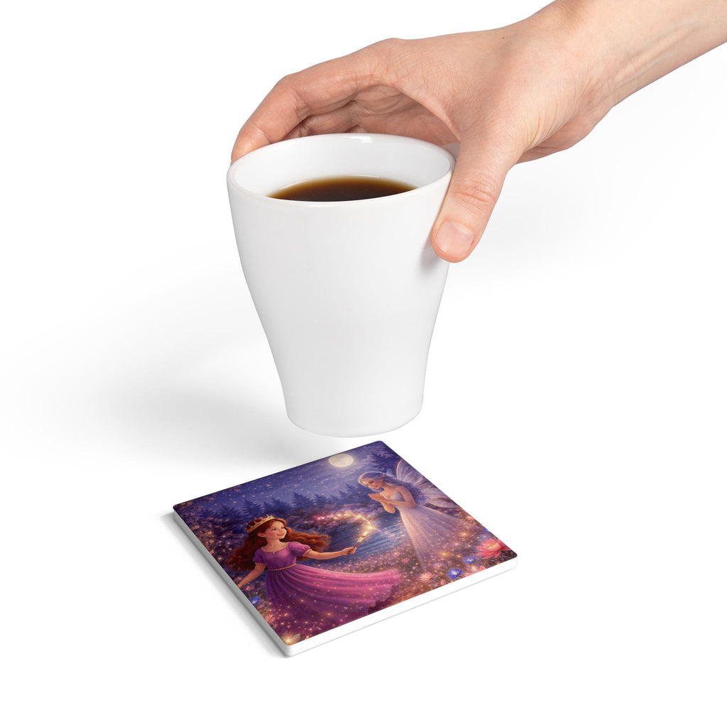 Storybook Ceramic  Art Coaster, single illustrated Coaster