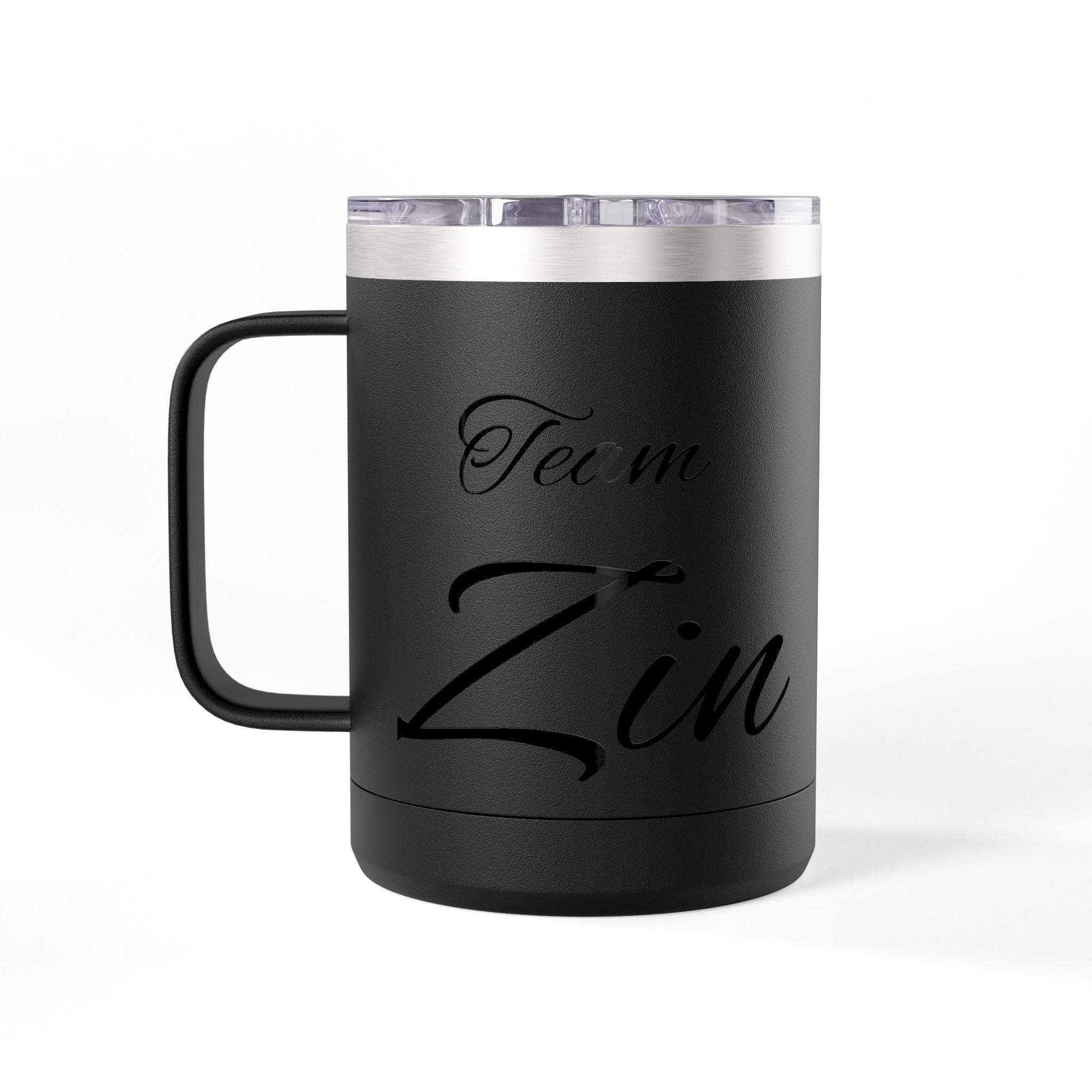 Team Zin 15oz Travel Mug – Insulated Coffee Tumbler