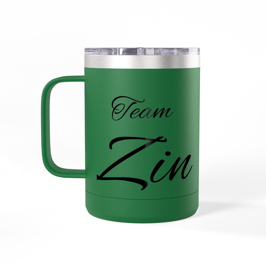 Team Zin 15oz Travel Mug – Insulated Coffee Tumbler