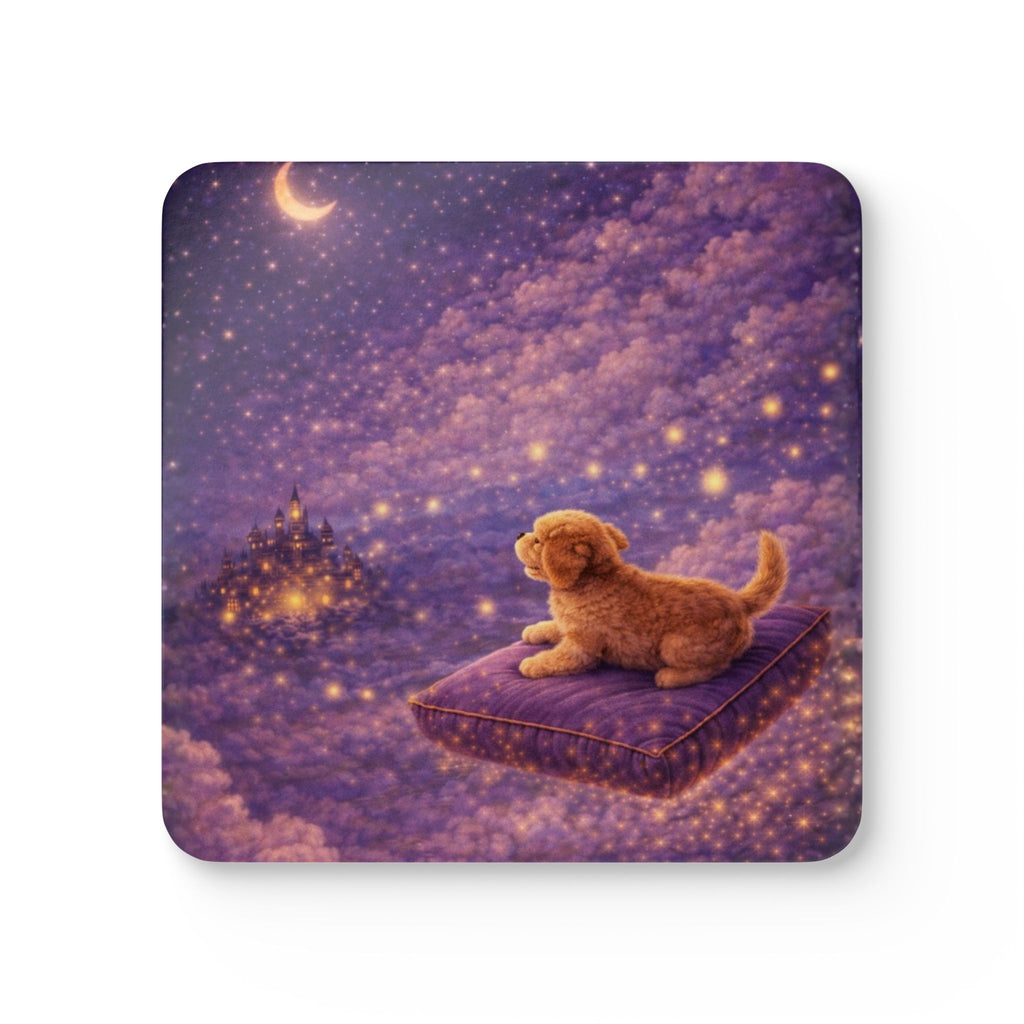 Storybook Corkwood Coaster Set of 4 Coordinated Illustrations