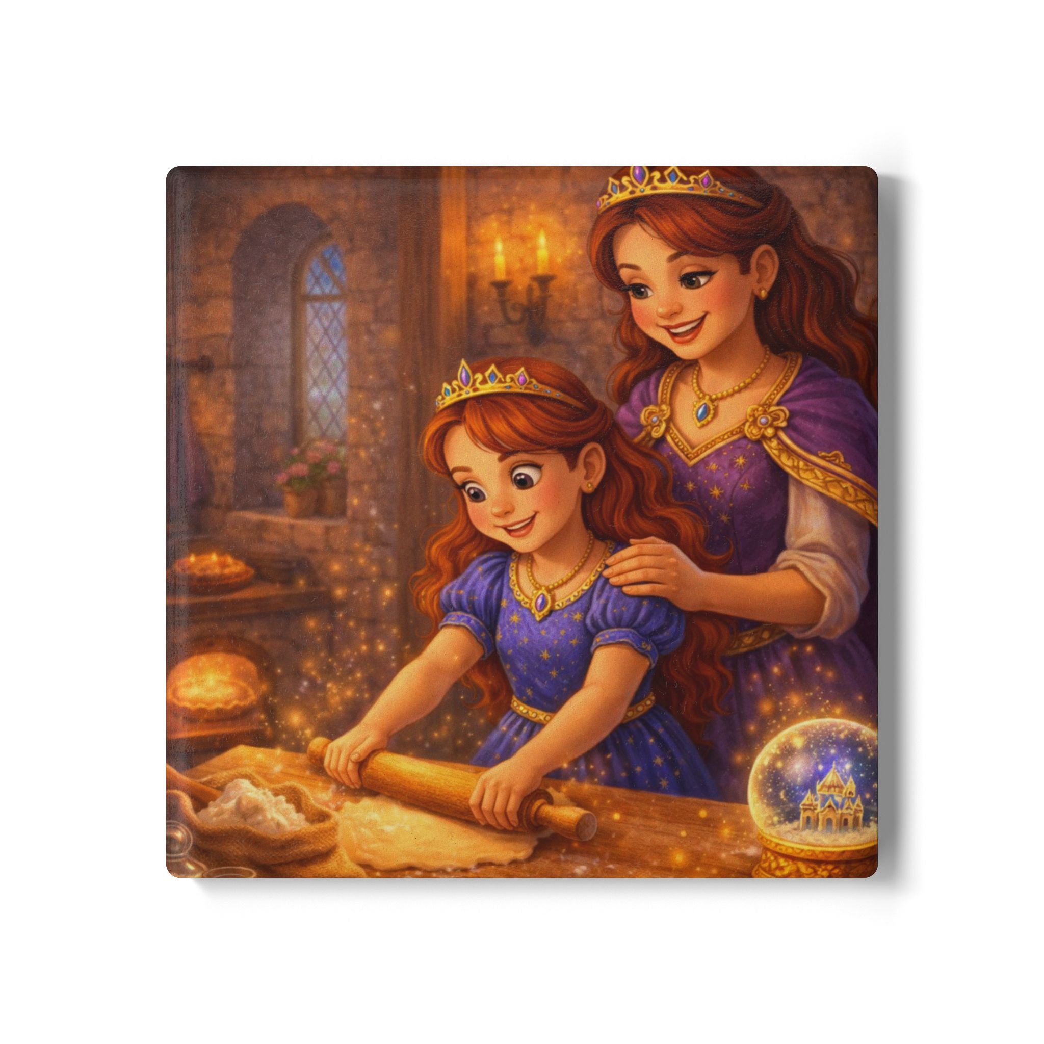 Storybook Ceramic  Art Coaster, single illustrated Coaster
