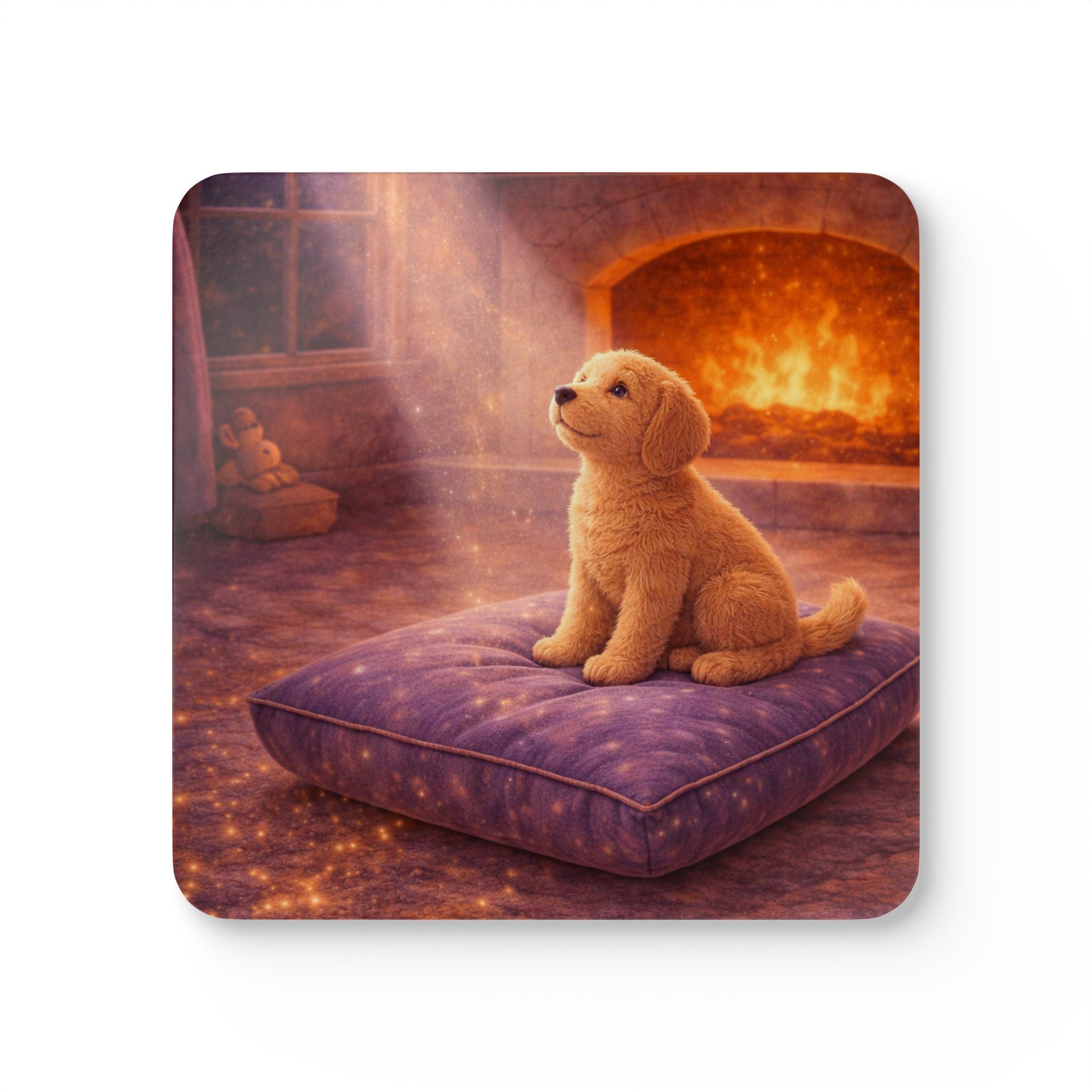 Storybook Corkwood Coaster Set of 4 Coordinated Illustrations