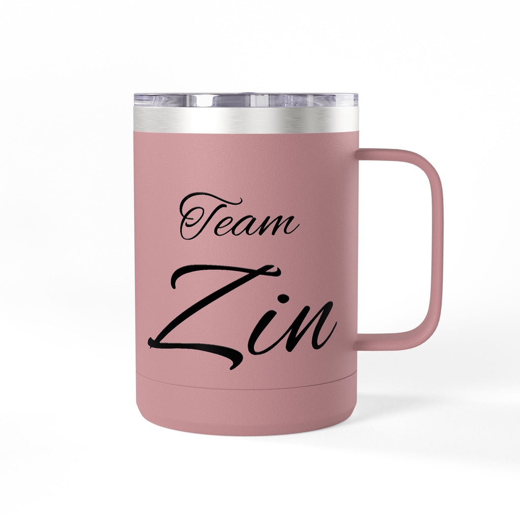 Team Zin 15oz Travel Mug – Insulated Coffee Tumbler