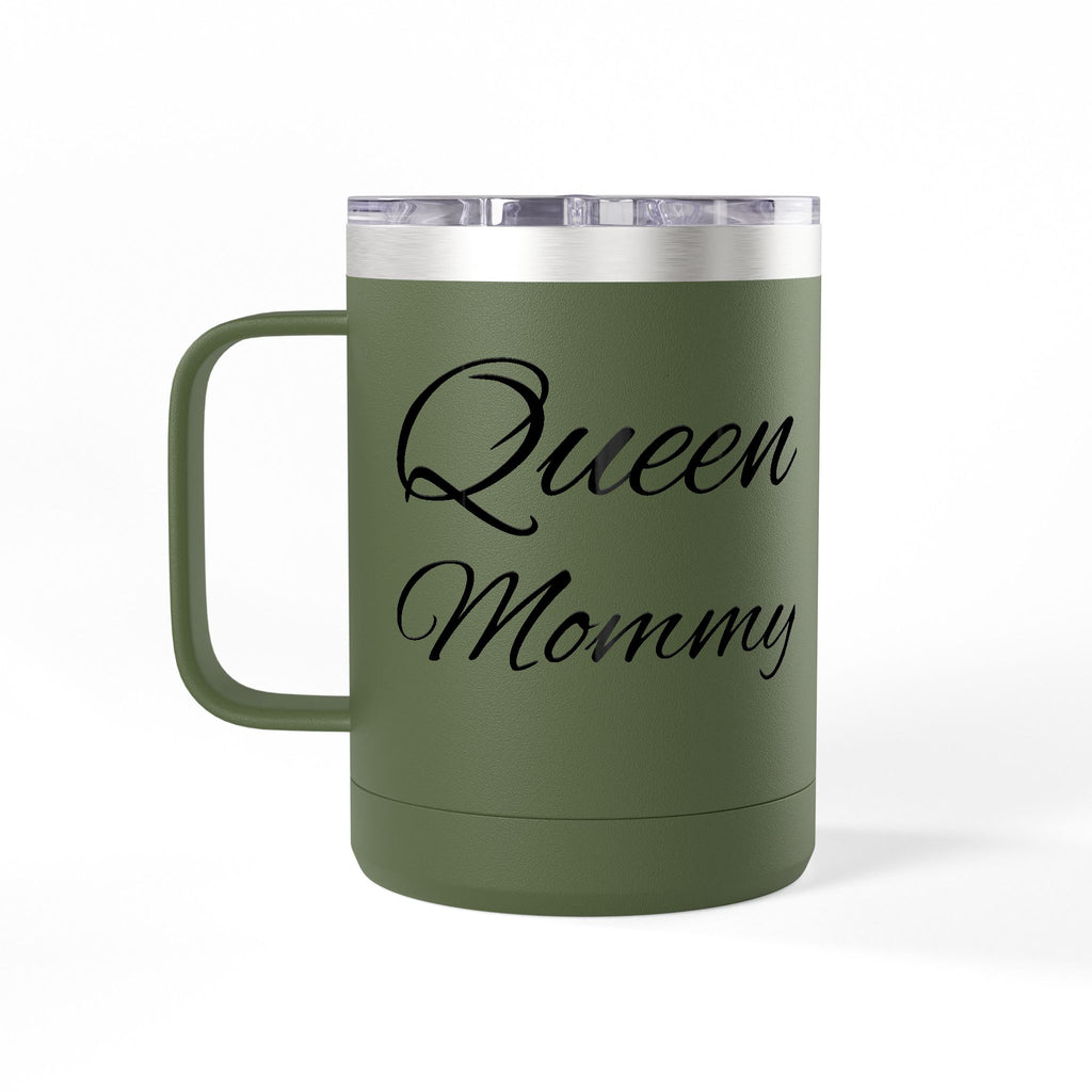 Storybook Queen Mommy 15oz Travel Mug - Insulated Coffee Tumbler for Moms